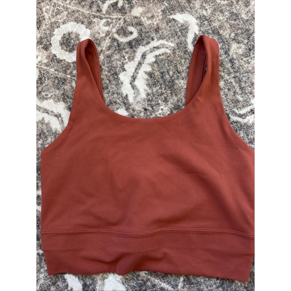 Nike Alate Solo Yoga Sport Bra | Rust Orange | Size XS